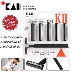 Set dao cạo 2 lưỡi kép KAI KAI (1 thân, 5 lưỡi)