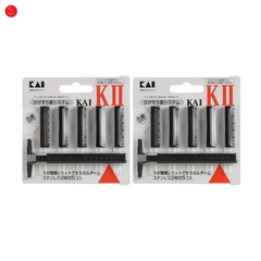 Set dao cạo 2 lưỡi kép KAI KAI (1 thân, 5 lưỡi)