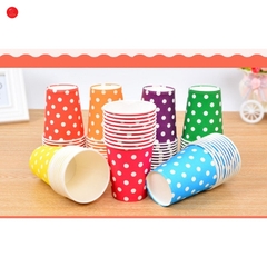Set 30 cốc giấy chấm bi dung tích 100ml