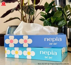 NEPIA- Lốc 5 hộp giấy ăn siêu dai hình hoa Nhật Bản (300 tờ x 5)