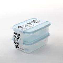Combo 2 hộp nhựa nắp dẻo 600ml