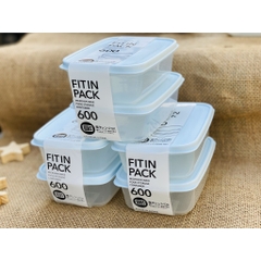 Combo 2 hộp nhựa nắp dẻo 600ml