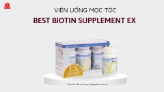Viên uống hỗ trợ mọc tóc Best Biotin Supplement EX 90 viên
