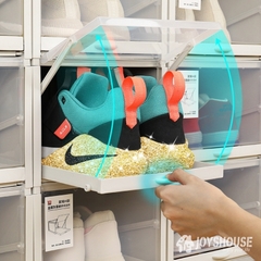Hộp đựng giày nhựa cứng có ngăn kéo thông minh và lỗ thoáng khí
