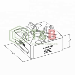 Đầu kẹp hình vuông Square manual chuck A-ONE Model 3A-100004