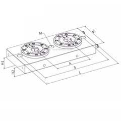 Bàn Đế Định Tâm Centering base plate-double A-ONE Model 3A-110008