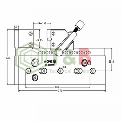 Điều Chỉnh Vise Kẹp Nhanh Cho Dây Cắt Edm Và Bảng CNC Adjustable vise A-ONE Model 3A-200005