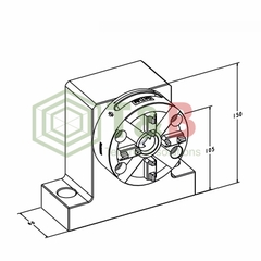 Dụng cụ gá kẹp sử dụng khí nén đặt trên bàn máy CNC Manual vertical base plate A-ONE Model 3A-100019