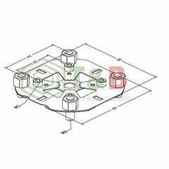 Tấm định tâm Centering plate 90 M8 A-ONE Model 3A-400002