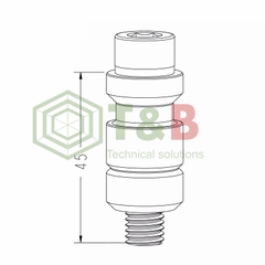Chốt kẹp định vị tâm Chucking spigot F/M production A-ONE Model 3A-400010