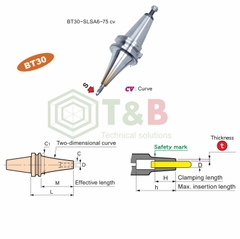 Bầu Kẹp Nhiệt Curve MST-Corp Model BT30-SLSA ΦD 4-10mm
