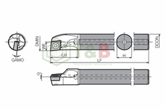 Cán dao tiện lỗ Kyocera Model E10N-STLPL09-12AN