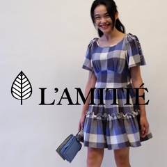 Váy xoè kẻ caro phối bèo nhún-VLT060223