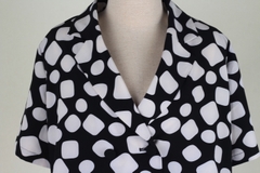 Áo nữ cộc tay cổ vest-A4