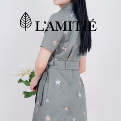 Đầm công sở cổ đức dáng chữ A ngắn-VLT130223