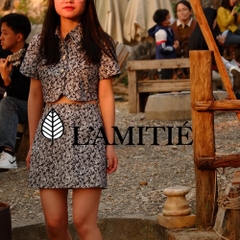 Set áo Croptop và chân váy-SET010223