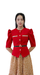 Áo vai nhún cộc tay-A020923