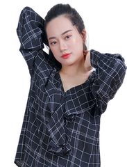 Áo cổ bèo dài tay-A3923