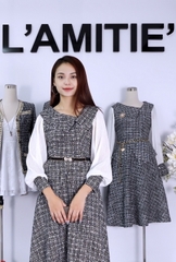 Áo tweed phối tay voan-A11222