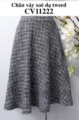 Chân váy xoè dạ tweed-CV11222