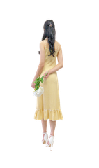Đầm thun kẻ 2 dây-DT010223