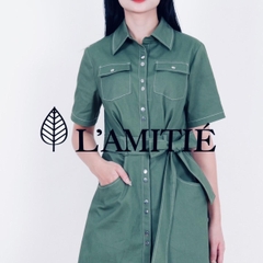 Đầm thô chữ A cổ đức-VLT130223