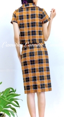 Áo vest nữ kẻ caro dáng ngắn-A51