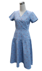 Đầm xoè cổ tim chéo-VLT9923