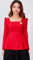 Áo cổ vuông dài tay-A010123