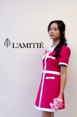 Đầm suông cao cấp đính nơ-VLT020223