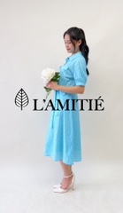 Váy liền công sở cổ đức tay cộc-VLT090223
