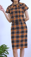 Áo vest nữ kẻ caro dáng ngắn-A51