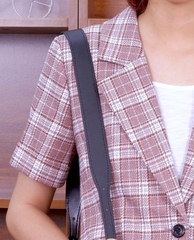 Vest kẻ cộc tay