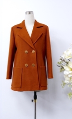 Vest dạ suông lót lông cao cấp-VE31222