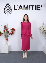 Áo dài tay pink-A81222