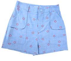 Quần short Linen hoạ tiết sao-Q1923
