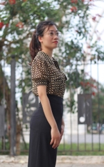 Áo chấm bi cộc tay -A31