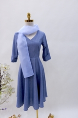 Váy liền thân cổ nơ