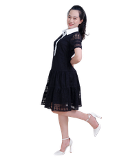 Đầm ren cổ đức phối-VLT3923