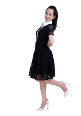 Đầm ren cổ đức phối-VLT3923