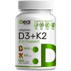 Vitamin D3 K2 viên mềm (180v)
