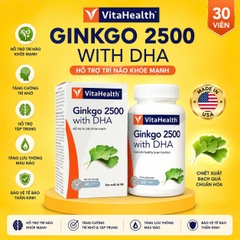 VitaHeath Ginkgo 2500 với DHA 30 viên