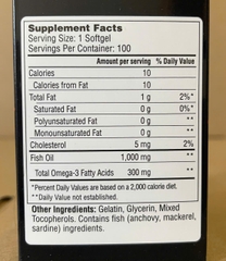 Pharmekal Omega-3 Fish Oil 1000mg (100v)