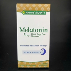 Nature's Bounty Melatonin 5mg  (60 viên) Hỗ Trợ Điều Hòa Giấc Ngủ