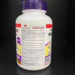 Magnesium Bisglycinate Webber Naturals 200mg 120 Viên – Bổ Sung Magie, Hỗ Trợ Xương Khớp