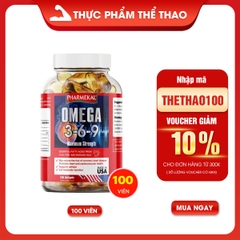 Viên Dầu Cá Pharmekal Omega 3-6-9 Maximum Streght 100 softgels (100 viên)