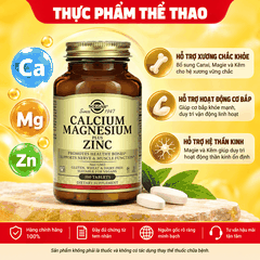 Solgar Calcium Magnesium Plus Zinc 100 Viên