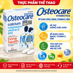 Osteocare Vitabiotics Calcium 30 Viên – Bổ Sung Canxi, Magie, Vitamin D Và Kẽm