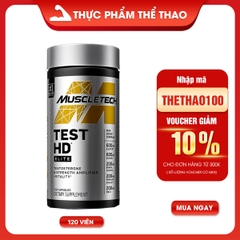 MUSCLETECH TEST HD ELITE (120v) - TĂNG NỒNG ĐỘ TESTOSTERONE TỰ NHIÊN