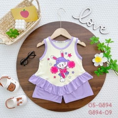 G894 - Bộ ba lỗ thun lạnh babydoll bé gái